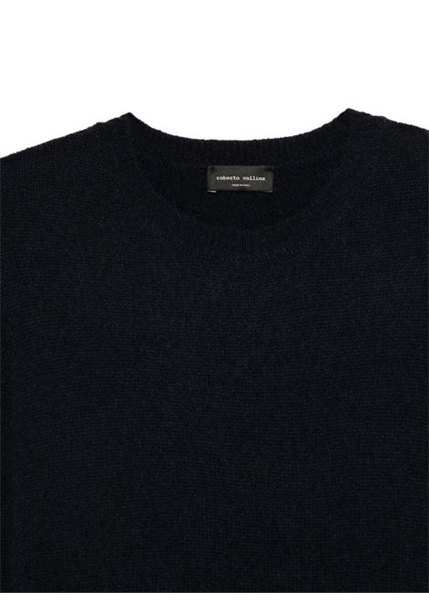 crewneck sweater man navy ROBERTO COLLINA | 253M40001M4010